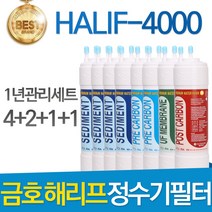 금호해리프 HALIF-4000 고품질 정수기 필터 호환 1년관리세트, 선택02_11인치 한방향 1년세트(4+2+1+1=8개)