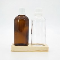 [이서지니]갈색 유리 공병 흰색캡 드롭퍼 아로마 오일 화장품 100ml, W_드롭퍼100ml_갈색