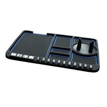 GHSHOP 자동차 안티 슬립 매트 실리콘 임시 주차 카드 번호판 흔들림 방지 마운트 홀더 휴대 전화 용 패드 스탠드, 25x18cm, 푸른