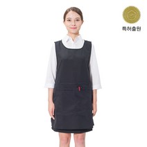 예경 지퍼형 원피스 앞치마_구김이 없는 기능성 앞치마, PO-8002_A/특대/검정색