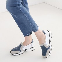 그린섬 3CM 천연소가죽 펀칭 여름 여성 슬립온 국내생산