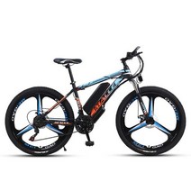 전기 자전거 산악 리튬 배터리 고속 브러시리스 더블 디스크 브레이크 26 인치, 06 Blue, 02 21Speed 13A