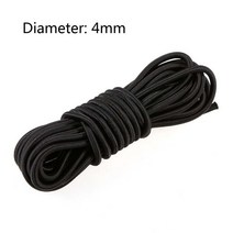 카약 보트 캐러밴용 탄성 번지 코드 로프 목줄 5 미터 4mm / 5mm, [05] black 4mm