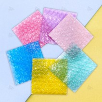 파스텔 컬러 하트 뽁뽁이 에어캡 충격완화 선물포장, C) 10X10cm 로즈레드