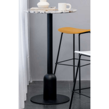 높은 바 테이블 원형 미니홈바 카페 심플 스탠딩 600, MDF보드블랙라운드테이블+다리60x103CM