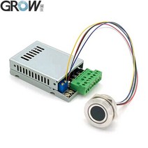지문인식기 호환 GROW K220 + R503 DC10-24V 2 릴레이 출력 관리자/사용자 지문 액세스 제어 보드 0.5s-60s, 한개옵션0