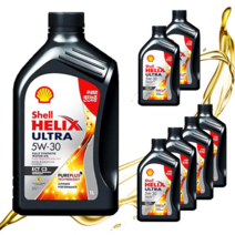 쉘힐릭스 ect c3 5w30 1L 가솔린 디젤 합성 엔진오일, 4개