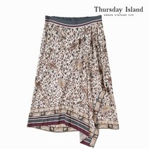 써스데이아일랜드 여성 보더믹스 랩스커트 T206MSK137W