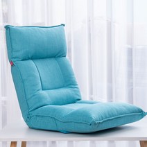 레이지다이어리 라텍스 좌식 소파 등받이 조절가능 패브릭 1인용 의자, 스카이블루