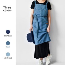 칼하트앞치마 직북유럽 프린트 데님 목도리 주방 민소매 광고, 1 건, 데님 앞치마. - 네이비.