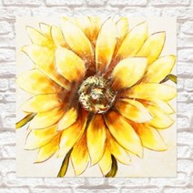 기타 바보사랑[소품마켓]활짝 핀 해바라기 유화액자 A