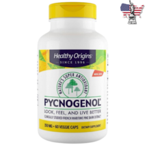 [60 베지캡슐] Pycnogenol® 프랑스 해안송 껍질 추출물 프로시아니딘 바이오플라보노이드 및 페놀산의 독특한 조합 150mg