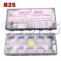 B11 B12 B13 B14 B15 B16 B21 B22 B23 B24 B25 B26 B27 B31 B42 커먼 레일 연료 인젝터 수리 키트 조정 와셔 가스켓, 10 B25(0.900mm-1.120mm)