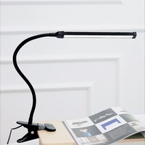[메가] 제도 집게 책상 스탠드+LED램프, B-집게+받침대+12W하얀빛(램프), 블랙