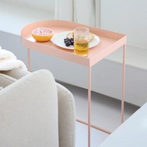 덴마크 디자인 북유럽 철제 테두리 모던 거실 소파 커피 티 테이블 인스타 보조 테이블, 블랙