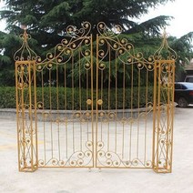 대문 전원주택 단독주택 자동문 단조 휀스 전동 주물 차고 주차장, 골드 (2.4x2.4m), 1개