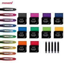 [성실한오피스] 모나미 올리카 만년필 리필 카트리지 10가지 색상(5입) 만년필카트리지, 골든옐로우, 1개