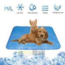 펫 쿨링 매트 쿨 패드 편안한able 쿠션 침대 for 여름 개 고양이 강아지 USA, M(23.6 x 19.7inch)