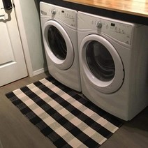 체커보드 러그 이케아 발매트 면 버팔로 흑백 버팔로 체크 체크 무늬 야외 카펫 야외