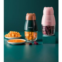 음식물처리기웰싱 캐리어음식물처리기 300ml 다기능 푸드 프로세서 전기 고기 분쇄기 휴대용 블렌더 컵 믹, 01 green 6 knives