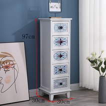 엔틱가구 서랍장 자개장 약장 고가구 나비장 원목 다용도 반닫이 빈티지 수납장, 복장을 갖추다, 화이트 5단