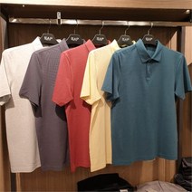 [셔츠앤팬츠] 샙(SAP) NC13 쿨 피케 히든버튼 반팔티 MNHA21401