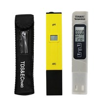 3pcs / 세트 디지털 LCD pH 미터 TDS EC 수질 테스터 미터 펜 LCD 모니터 수족관 수족관 미터 토양 테스트, 하나, 노란색 및 화이트