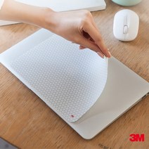 3M 마우스패드 무선마우스 배터리 절약 얇은 PVC 패드 마우스 받침대 깔개 탈부착 재부착, 1개