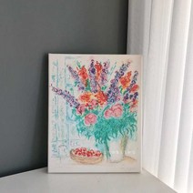 샤갈 그림 소형 장식품 장식 학교 편집샵 개업 선물, 샤갈-꽃다발(액자X)25x30단일프레임