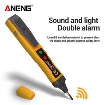 연속성 전압 검출기 펜 비접촉 유도 AC/DC 측정기 전기 소형 배터리 테스트 연필, 01 Black