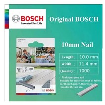 보쉬 1000pcs 11.4mm 도어 모양의 건 네일 4/6/8/10mm 스테이플 전기 DIY 목재 홈 액세서리 페디큐어, 04 Length 10mm