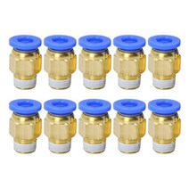 동파이프확관기동관사라기파이프확관기유압 확관기 10pcs 1/4 quotOD 튜브 X 1/8PT 공압 피팅 푸시 공기 PC6-01 커넥터 도구 부품, 10개
