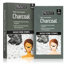 뷰티 포뮬라s 차콜 Nose 포어 스트립 블랙헤드, 6 pc
