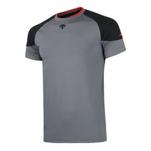데상트 DESCENTE S8121ZTS21 GRY0 라글랑 배색 하계티셔츠 (그레이)