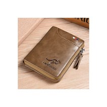 RFID 차단 빈티지 비즈니스 캥거루 신용 카드 소지자 케이스 도난 방지 클러치 짧은 남성용 가죽 지갑 대용량