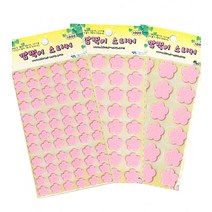 스쿨샘 모양 부직포 펠트스티커-꽃 분홍 20mm, 펠트스티커