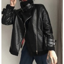 여성 넥벨트 오버핏 무스탕 자켓 아우터_CJ3003