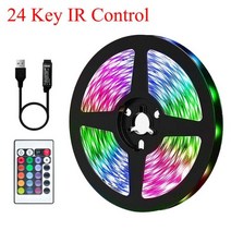 LED 스트립 조명 RGB 5050/RGBIC WS2812B 적외선 블루투스 컨트롤러 TV 백라이트 룸 루즈 빛나는 장식 피타 램프 10M 20M, [04] 5050 24Key IR, [07] 15m Full Set