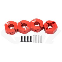 알루미늄 휠 육각 드라이브 허브 핀 나사 포함 RC 자동차 크롤러 HSP HPI Tamiya Traxxas 슬래시 5mm 6mm 7mm 8mm 9mm 10mm 11, Red 5mm