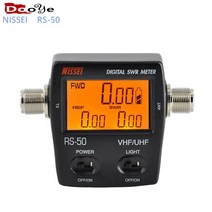 생활무전기 장거리 워키토키 RS-50 디지털 SWR/와트 미터 NISSEI 125-525MHz UHF/VHF M 유형 커넥터 TYT Ke, 한개옵션0