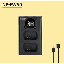 소니카메라 NP-FW50 호환 LCD 듀얼 충전기 C타입 5핀 겸용A6400