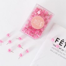 키밍 예쁜 캔디 압정 압핀 사각핀 핀 고정압정 80개입, 로즈핑크, 로즈핑크
