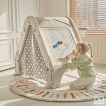베네베네온 유아 아기 5in1 멀티플 플레이 하우스 키즈 인디언 놀이 집 텐트, 화이트+그레이