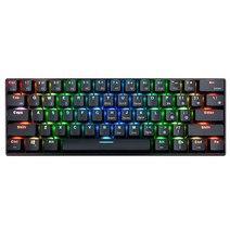 로얄클루지 블루투스 기계식키보드 RK61 RGB 백라이트, RGB 청축, 블랙