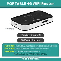 lte라우터 휴대용 와이파이 라우터 포켓파이 optfocus lcd 디스플레이 4g 3g for eu asia brazil wi fi spot 배터리 wifi 핫팟 4g sim, 비 스크린 3000mah