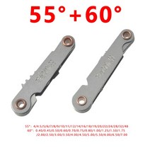 나사 플매트 카펫 러그 게이지 기어 톱니 피치 탄소강 센터 측정 선반 콤비나 미터법 인치 55/60 도, [03] Metric and Inch, 03 Metric and Inch