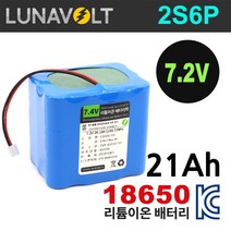 국산셀 18650 2S6P 7.3V 21 000mAh (PTC) 리튬이온 배터리팩, 2S6P 옵션 배열 (4X3), 삼성셀 29E 17100mAh 배터리 팩, 1개
