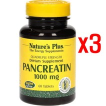 판크레아틴 소화효소제 아밀라제 리파아제 프로티아제 1000mg 60정 3개