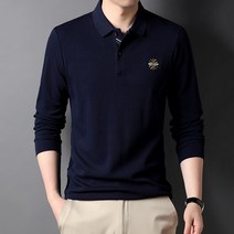 남자긴팔티 남성 가을 롱슬리브티 솔리드 무지 순면 코튼 카라넥 카라셔츠 티셔츠 MMSJ2023 P75 4995146819