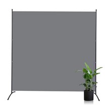 HOMSCREENER 룸 디바이더 싱글 패널 프라이버시 스크린 180.3cm(71인치) 너비 휴대용 파티션 두꺼운 원단 1.8m(6피트) 벽 가정 사무실 교실 방 칸막이 임시 [미